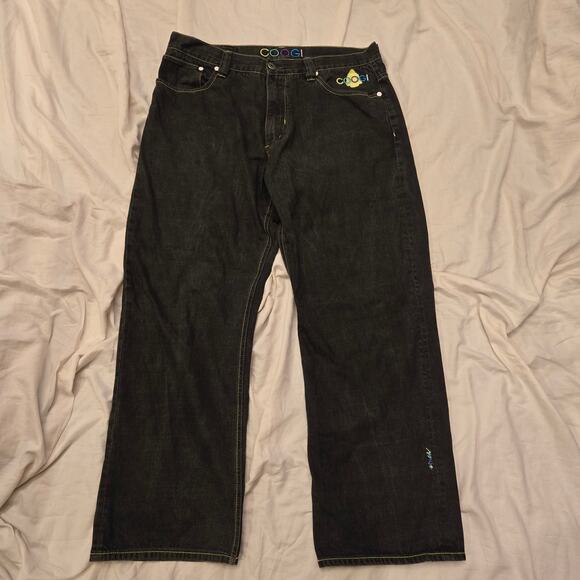 Vintage Coogi Jeans Size 40x32 Embroidered Indian Headdress Black Denim *read* - Picture 4 of 16
